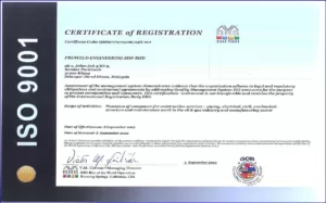 ISO 9001 Certificate BRS | Proweld Engineering