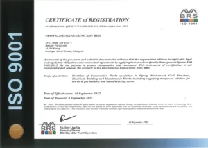ISO 9001 Certificate BRS | Proweld Engineering
